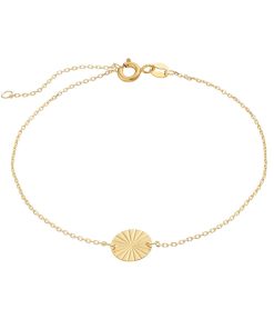 Au Naturale 14k Gold Disc Charm Bracelet