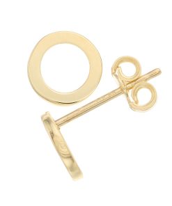 Au Naturale 14k Gold Circle Stud Earrings