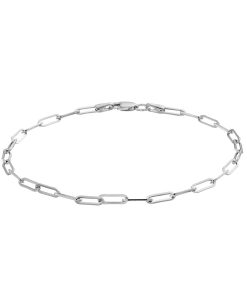 Au Naturale 14k White Gold Paper Clip Chain Bracelet