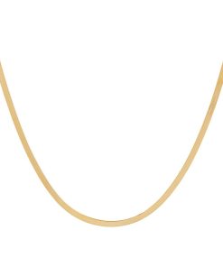 10k Gold Herringbone Chain Necklace