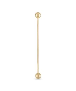 10k Gold Industrial Barbell Eyebrow Ring