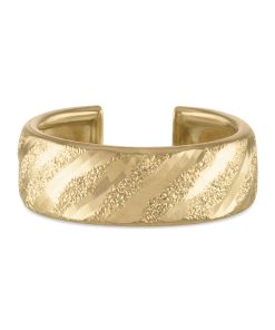 14k Gold 3 mm Textured Ear Cuff