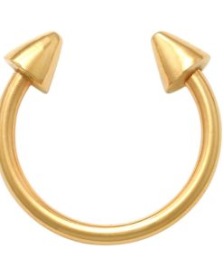 10K Gold Spiked Horseshoe Nose Ring