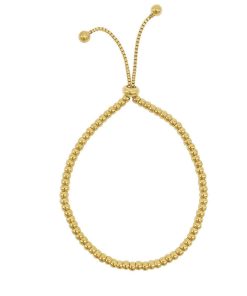 Adornia 14k Gold Plated Bead Adjustable Bracelet