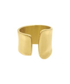 Adornia 14k Gold Plated Tall Open Band Ring