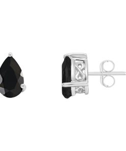Alyson Layne Sterling Silver Onyx Stud Earrings