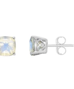 Alyson Layne Sterling Silver Moonstone Stud Earrings